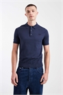 Трикотажная рубашка-поло с логотипом и короткими рукавами артикул 154716252
