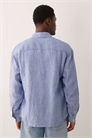 Рубашка с длинными рукавами из 100% льна артикул 155637509