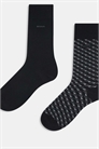 Набор из 2 пар клетчатых носков BOSS Bodywear артикул 154242880