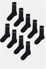 Набор из 9 пар носков с ребристой текстурой и логотипом артикул 134143327