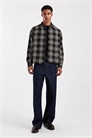 Рубашка в клетку свободного кроя артикул 149383405