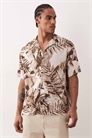 Рубашка с короткими рукавами Jeff с принтом в виде пальм артикул 155595710