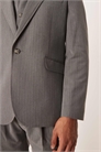 Пиджак с тонкими полосками, приталенный крой артикул 148608573