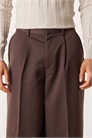 Стильные брюки с широкими брючинами и складками артикул 148066554