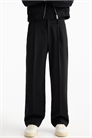 Брюки с широкими брючинами и приталенным кроем артикул 149804833