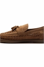 Кожаные лоферы «TIGER» с кисточками — повседневная обувь без шнурков артикул 148271990