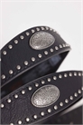 Ремень в стиле вестерн из искусственной кожи с заклепками и серебряной пряжкой с тисненым узором артикул 154078696