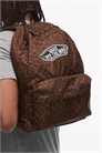 Классический рюкзак в стиле олдскул с принтом, коричнево-черный артикул 150170285