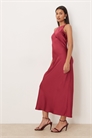 Платье-миди из атласа Racer бордового цвета артикул 152834422