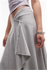 Юбка из джерси с асимметричным подолом и пуговицами артикул 153908237