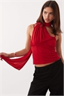 Топ-накидка из эластичного шифона артикул 155704916