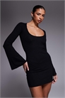 Мини-платье с супер-рукавами-трубочками артикул 152590541