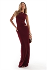 Макси-платье без рукавов с вырезом на талии артикул 136298364