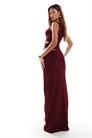 Макси-платье без рукавов с вырезом на талии артикул 136298364