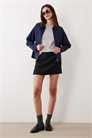 Мини-юбка-шорты с запахом, скроенная по фигуре артикул 154234138