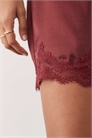 Мини-юбка из атласа с кружевной отделкой артикул 155516471