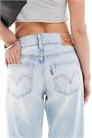 Джинсы свободного кроя с заниженной талией артикул 137515805