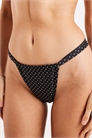 Бикини-танга с черно-белым принтом в горошек артикул 151097900