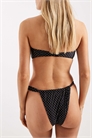 Бикини-танга с черно-белым принтом в горошек артикул 151097900