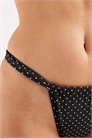 Бикини-танга с черно-белым принтом в горошек артикул 151097900