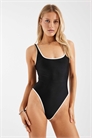 Купальник с открытой спиной черного цвета артикул 151097889