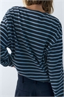 Футболка в полоску с длинными рукавами артикул 155649215