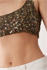 Пляжный топ-бюстгальтер премиум-класса с пайетками артикул 151672961