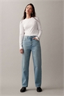 Джинсы-мама в стиле «релакс» с высокой талией артикул 153050852