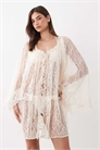 Пляжное кружевное бохо-парео с широкими рукавами артикул 151862492