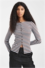 Кардиган на пуговицах с полосками артикул 154236596