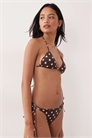 Бикини-топ с завязками на спине в горошек артикул 155865906