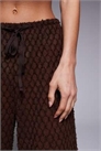 Кружевные пляжные брюки темно-коричневого цвета артикул 151301076