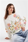 Толстовка с цветочным принтом артикул 155541062