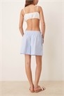 Шорты с контрастной талией и сборками из смесовой ткани артикул 143961428