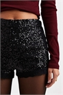 Шорты-ботинки с кружевной отделкой из пайеток артикул 154292098