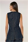 Джинсовая блузка без рукавов артикул 155285978