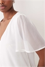 Блузка из шифона с воланами на рукавах артикул 154746608
