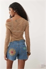 X Шорты из джинсовой ткани с вышивкой от Lainey Wilson артикул 154746398