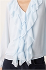 Блузка с рюшами из тканого материала артикул 153687861