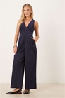 Комбинезон без рукавов с V-образным вырезом из чистого хлопка цвета «аризона» артикул 153643345