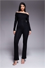 Комбинезон из эластичного джерси Erisen с открытыми плечами и прямыми брючинами артикул 153786280
