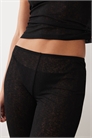 Полупрозрачные брюки-капри в стиле пижамы с кружевной отделкой артикул 153840729