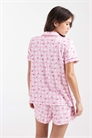 Пижамный комплект из розовой клетчатой пижамы из сверхмягкого джерси с коротким рукавом и шортами артикул 151898784