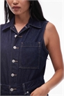 Комбинезон из джинсовой ткани без рукавов артикул 142430729