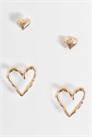 Серьги в форме сердечка, комплект из 2 штук артикул 154012190