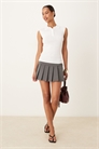 Мини-юбка-шорты Ponte с микроплиссировкой артикул 147698296