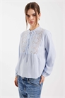Рубашка с кружевными элементами артикул 153577544