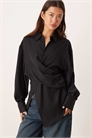 Рубашка с перекрещивающимся вырезом и затянутой талией артикул 151300728
