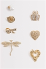 Набор из 7 брошей с разнообразным дизайном артикул 155594084