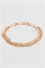 Многорядный браслет из цепочек с элементами из искусственного жемчуга артикул 155173790